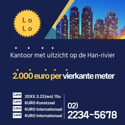 Kantoor met uitzicht op de Han-rivier