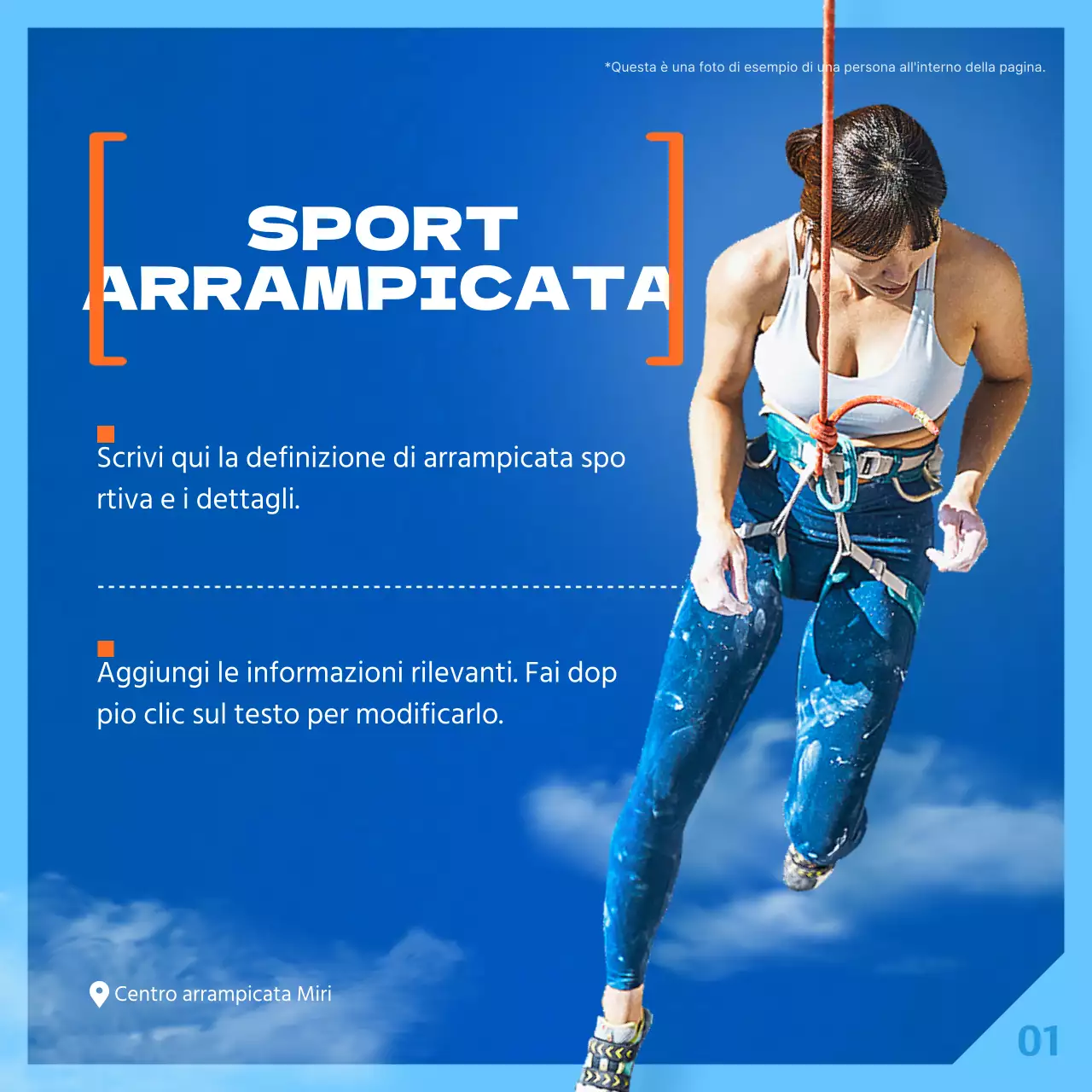 Sulla scalata del concetto di cielo blu e arancione