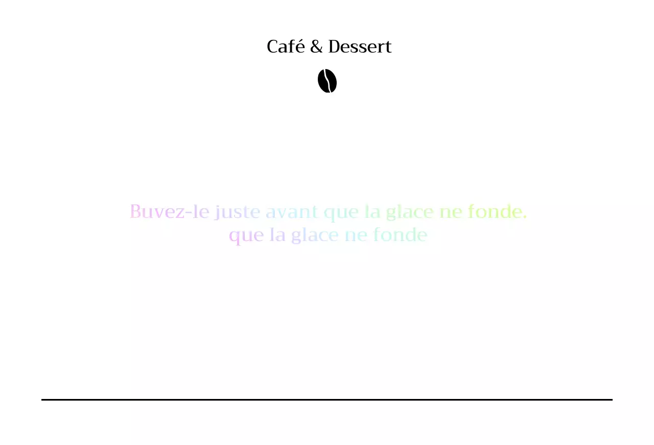 Café moderne simple en noir et dégradés