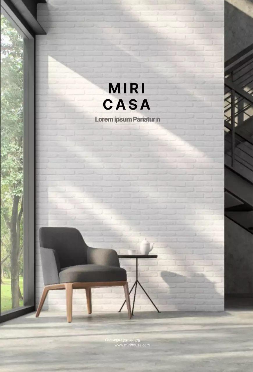 Postal interior moderno branco para apresentação de um produto