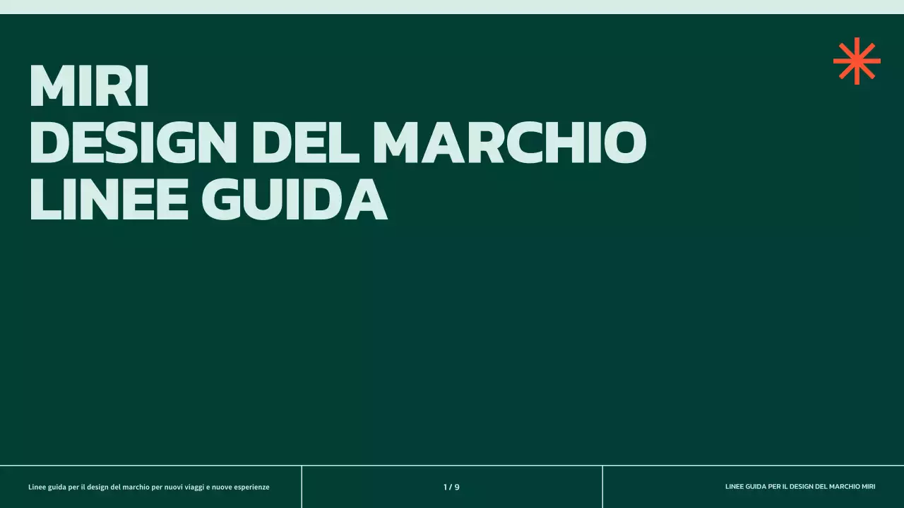 Linee guida del marchio semplici in verde con accenti arancioni