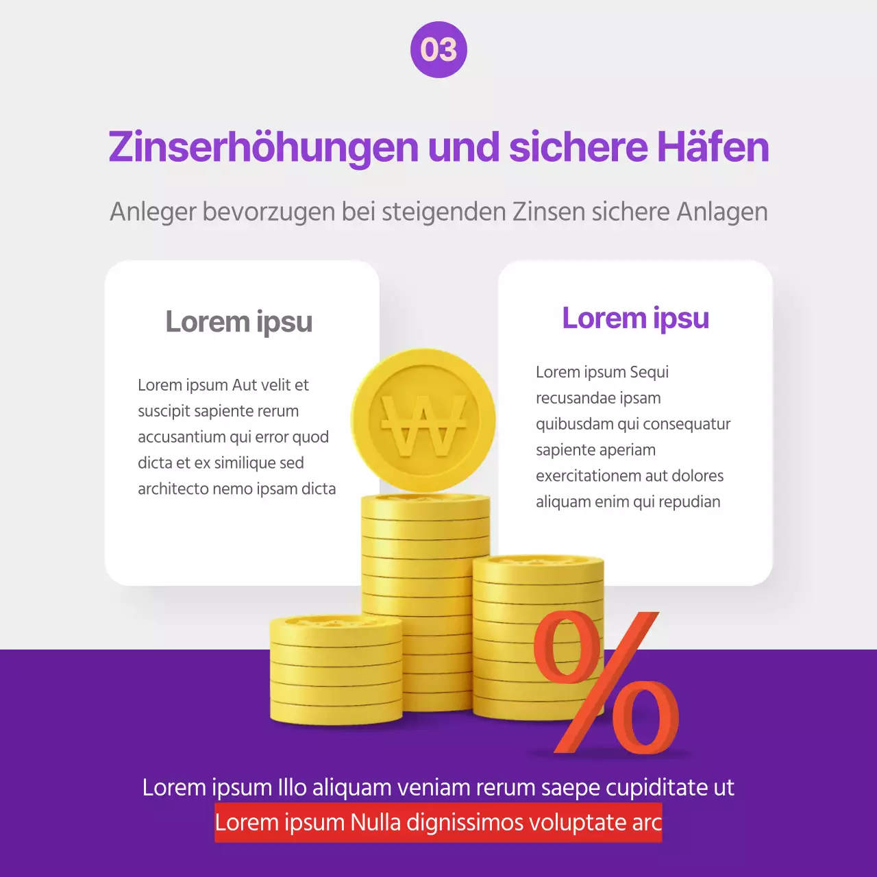 Informationen zur Preiserhöhung in Lila und Rot