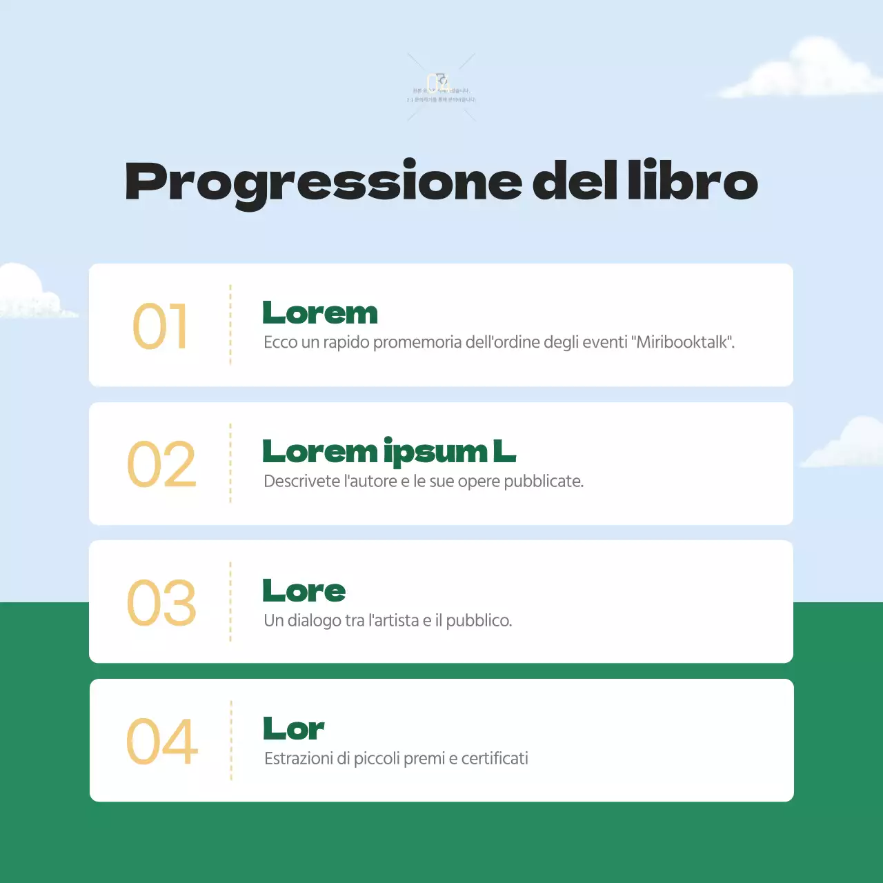 Conferenza sul libro per celebrare il lancio di un concept book illustrato in beige-verde