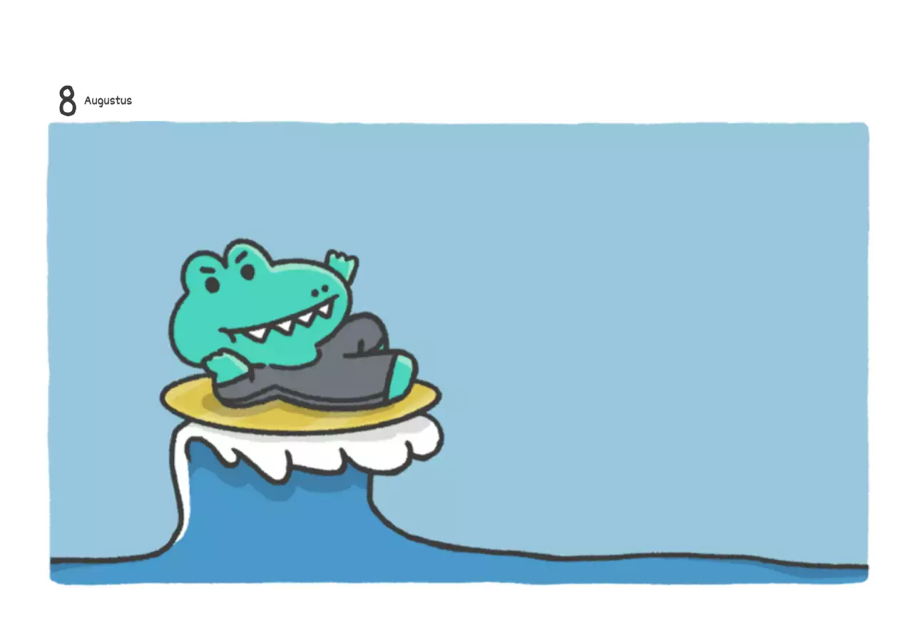 Een kalender met een schattig Argo-illustratieconcept