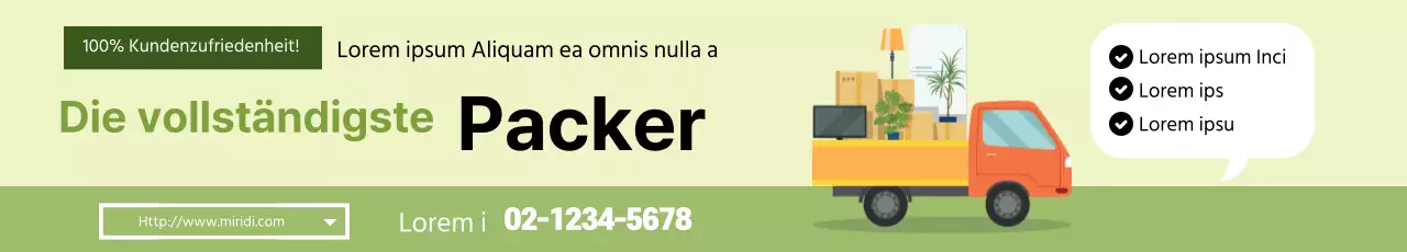 Grüne Illustration Sauberes Verpacken fördert den Umzug