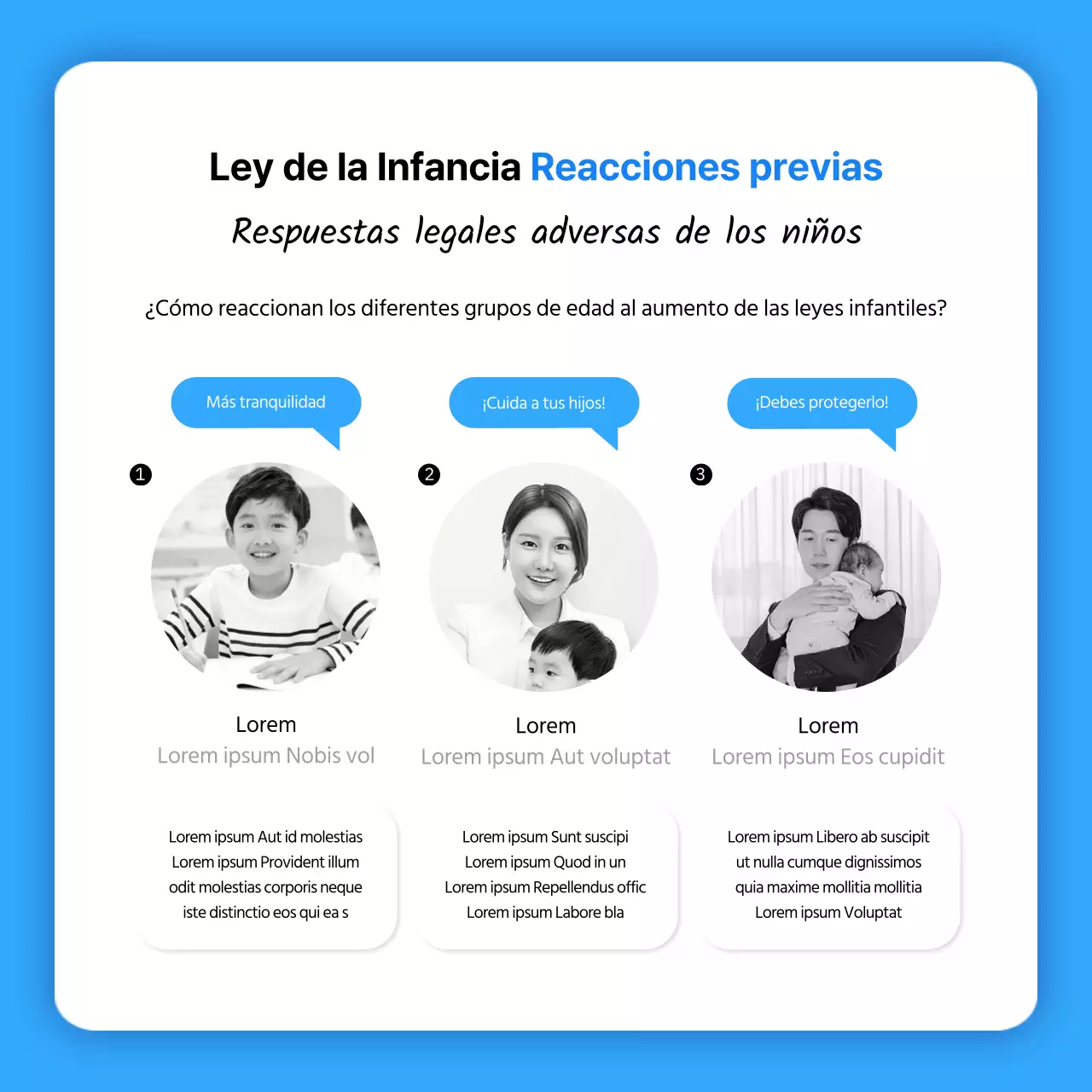 Tarjeta azul y blanca de la Ley de Protección de la InfanciaNoticias