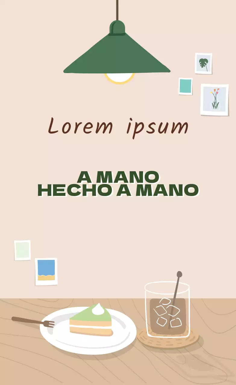 Promocione su evento de café interior ilustrado