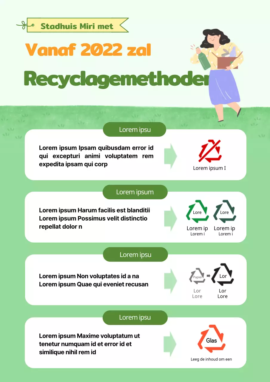 Hoe een groen veld illustratieconcept recyclen