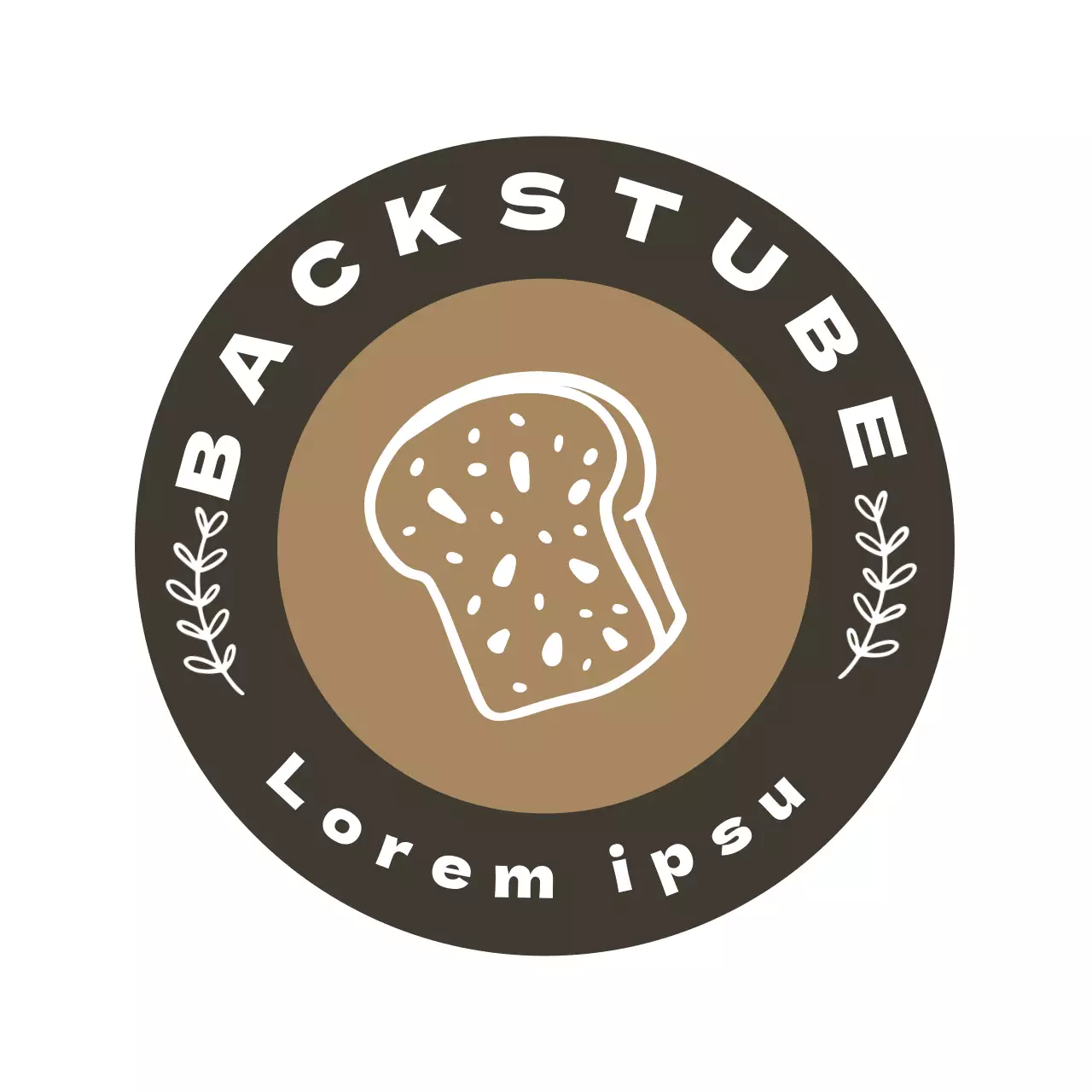 Braun Niedlich Brot Illustration Bäckerei Untersetzer