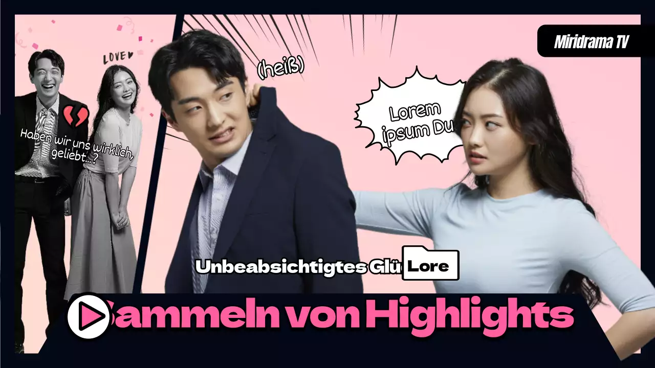 Eine Sammlung von Drama-Highlights in rosa YouTube-Miniaturansichten