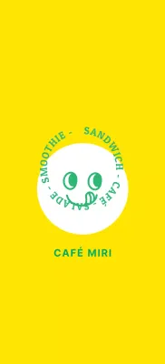 Faites la promotion de votre café avec un logo simple, stylisé, jaune et vert.