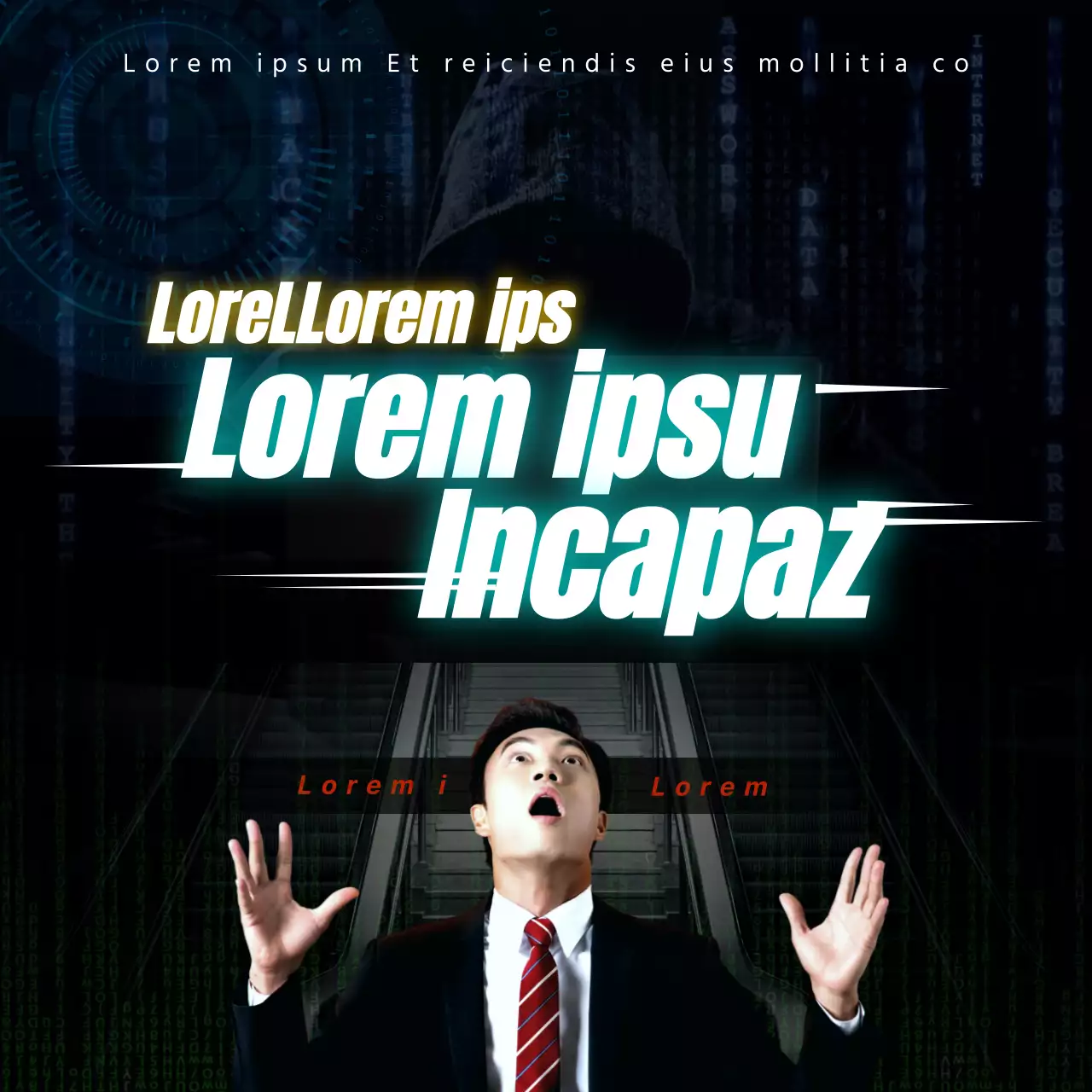 Um tema de escape room com tons de azul-marinho e um conceito de reforma antecipada