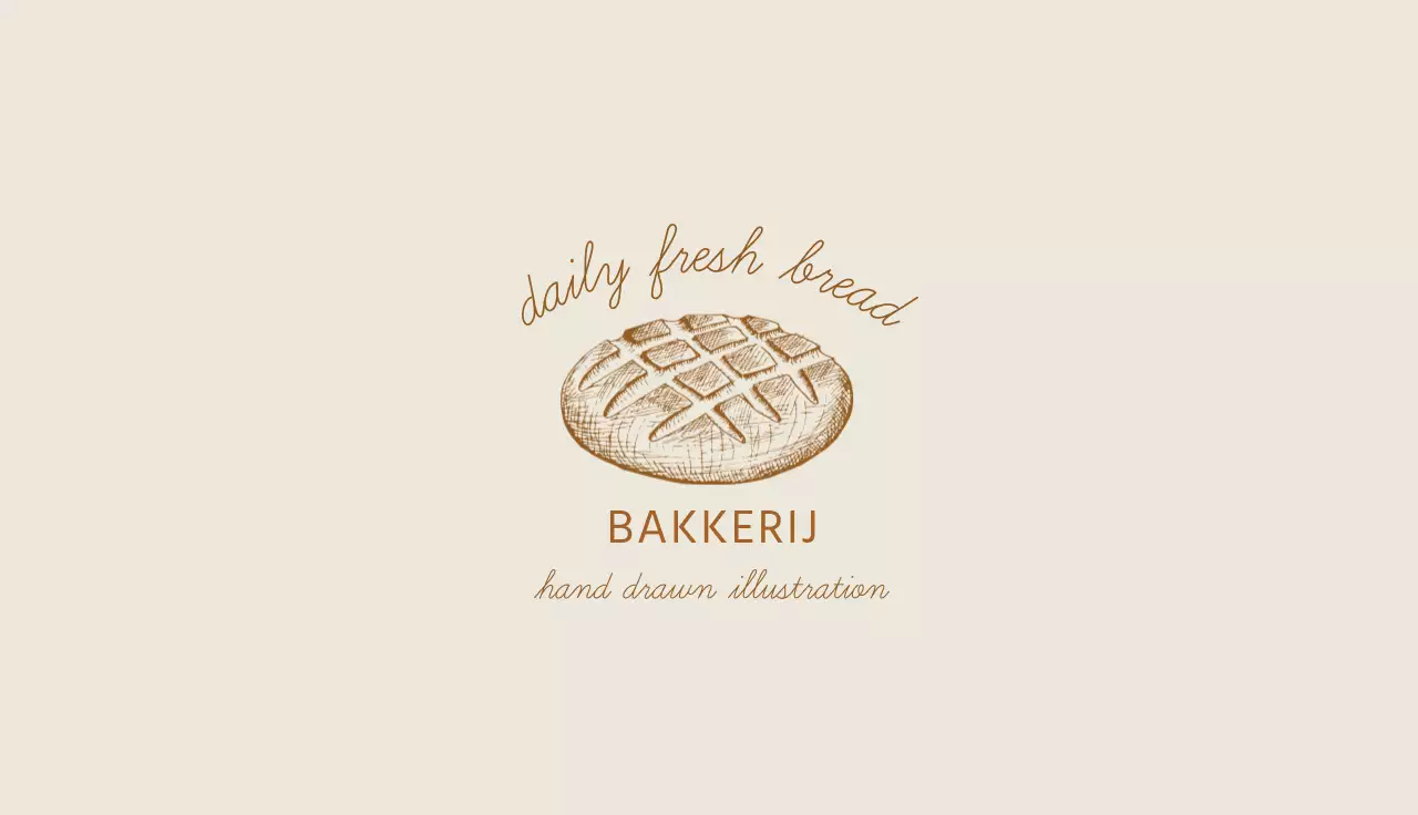 bruine illustratie vintage voedsel brood bakkerij