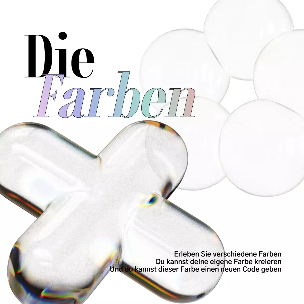 Elegant gestaltete Pop-up-Store-Ware mit weißen und schwarzen Glasobjekten