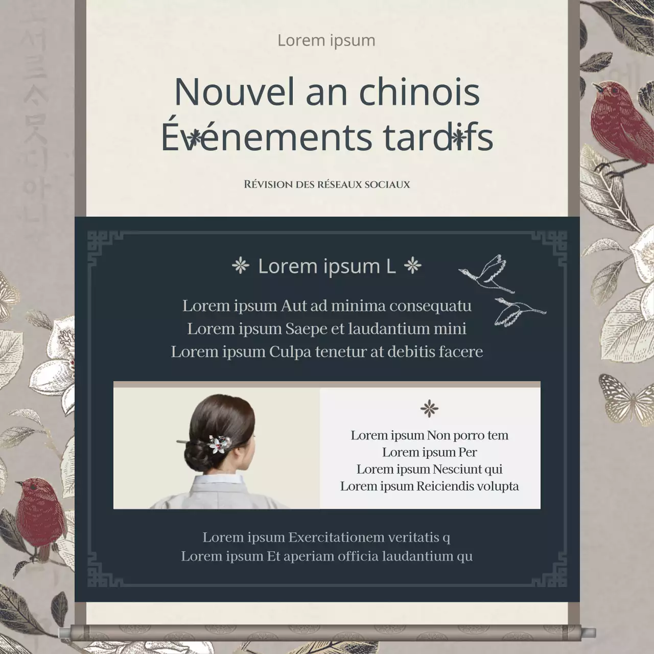 Cours d'une journée pour réaliser une coiffe traditionnelle du Nouvel An chinois en marron et bleu marine