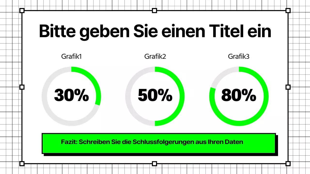 Einfache Diagramme in Neonfarben