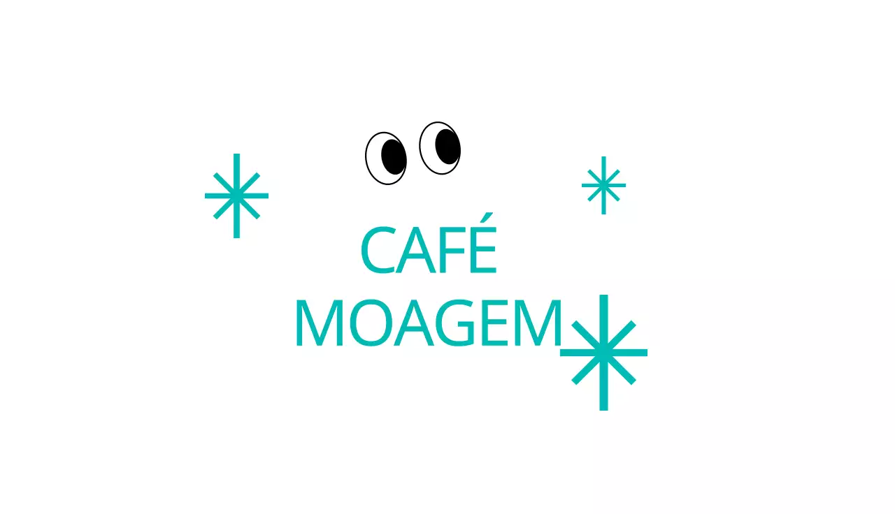 Cartão de visita gráfico turquesa simples para um café