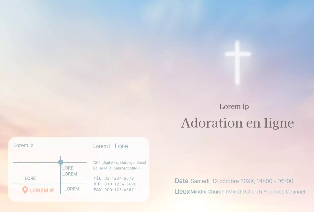 Cartes postales de culte en ligne dégradées pour les églises