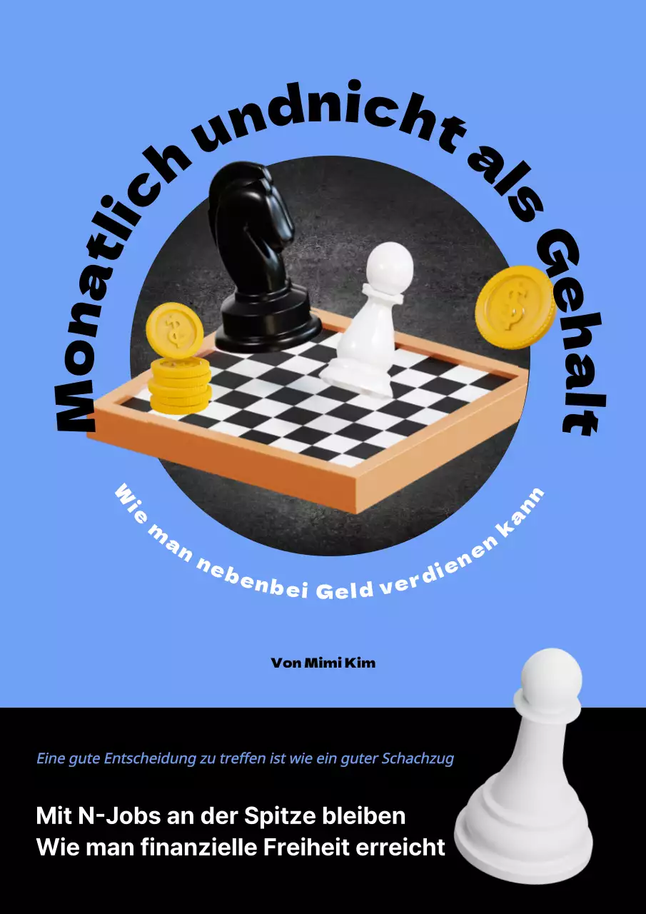 Schach mit hellblauen und schwarzen und weißen Schwänen und Geld auf der Seite N-Job-Beratung Selbstentwicklungsförderung