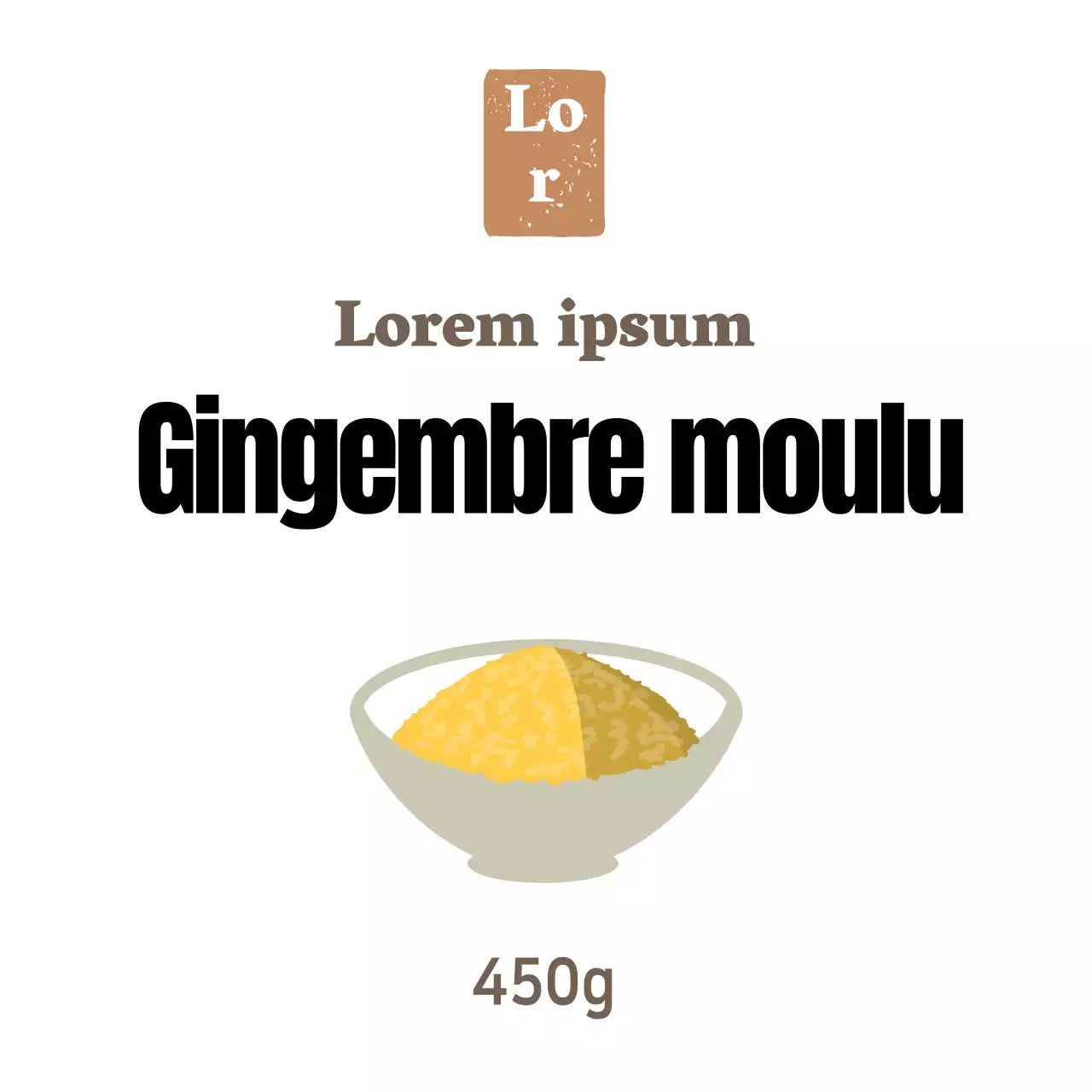 Blanc simple delicatessen side dish ginger powder sticker