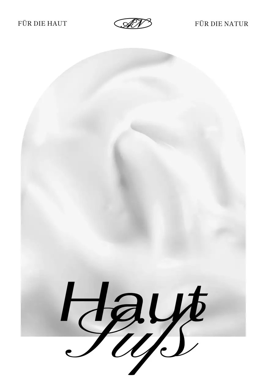 Luxus-Konzept Dankeskarte für eine Kosmetikmarke mit weißen und schwarzen Kosmetika und ein Foto des Ozeans.