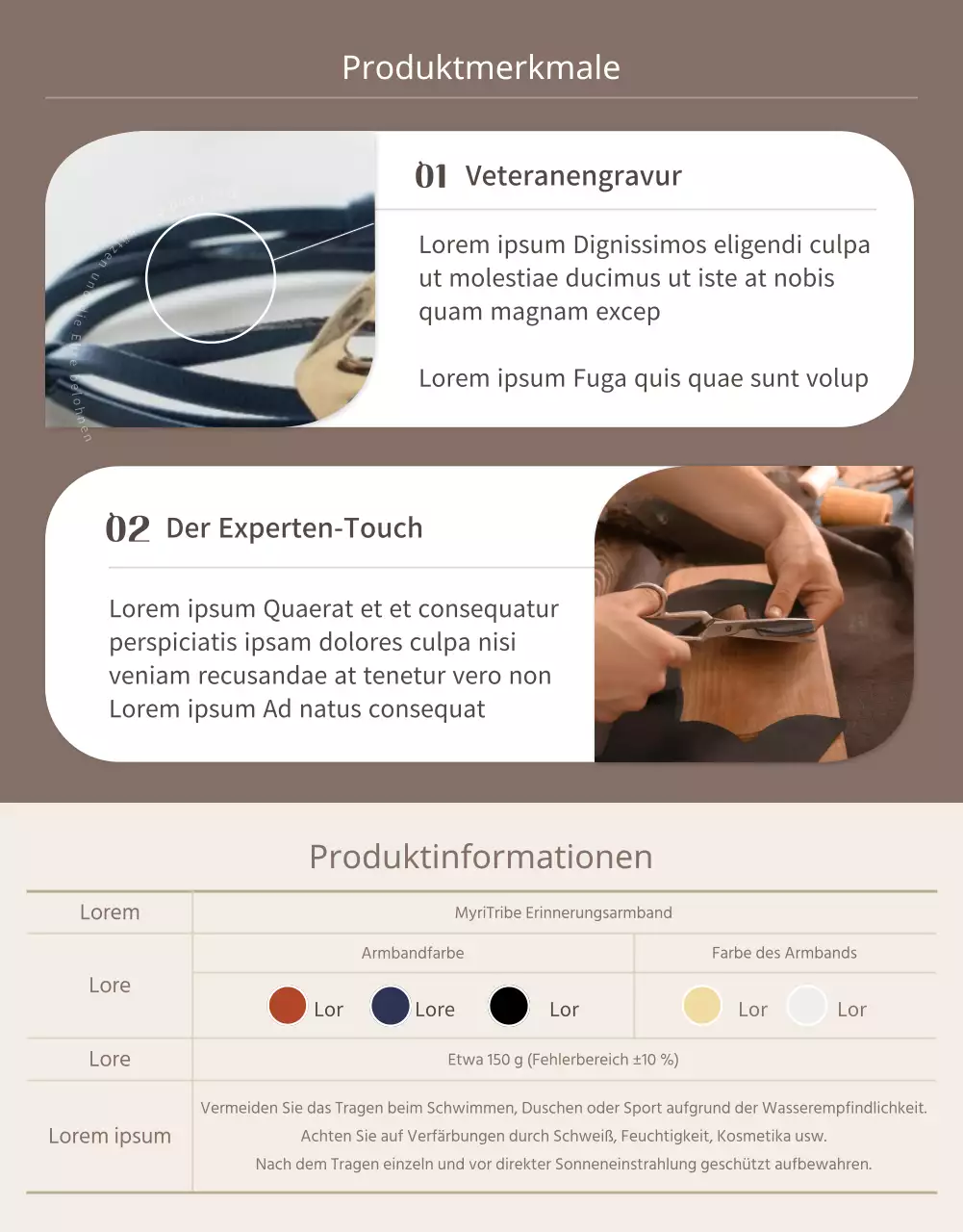 Beige National Veterans Welfare Improvement Bracelet Finanzierung Detailseite