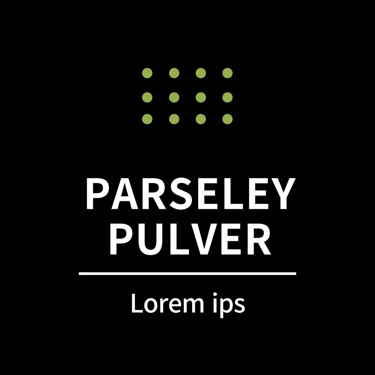 Schwarzes einfaches Gewürzetikett Petersilie Aufkleber