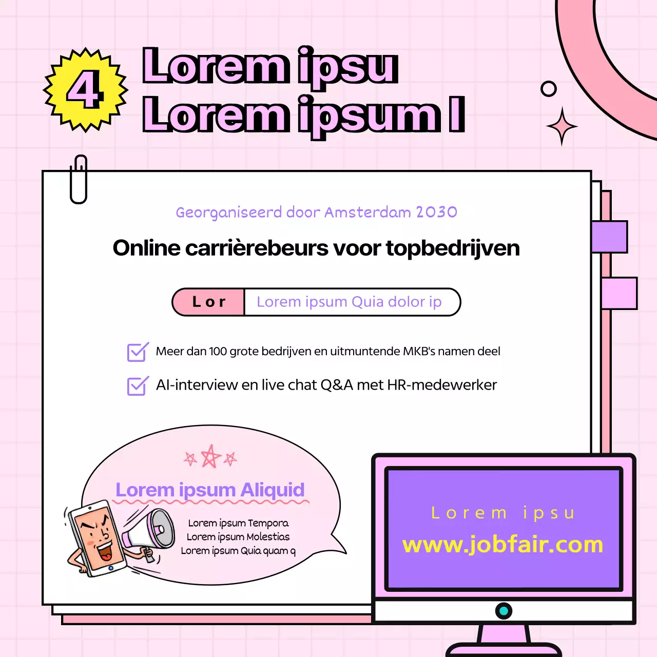 Pastel illustraties Gen Z voorkeur carrières