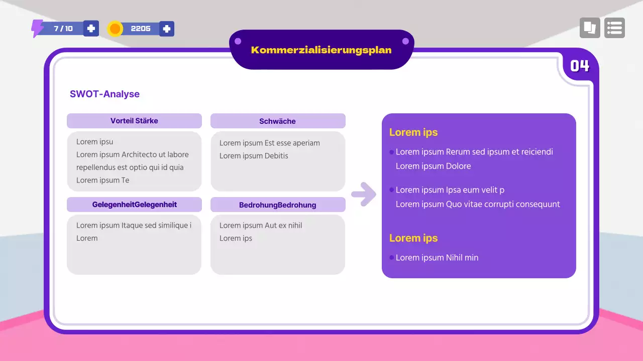 Vorschlag für ein Schulspielkonzept in Lila