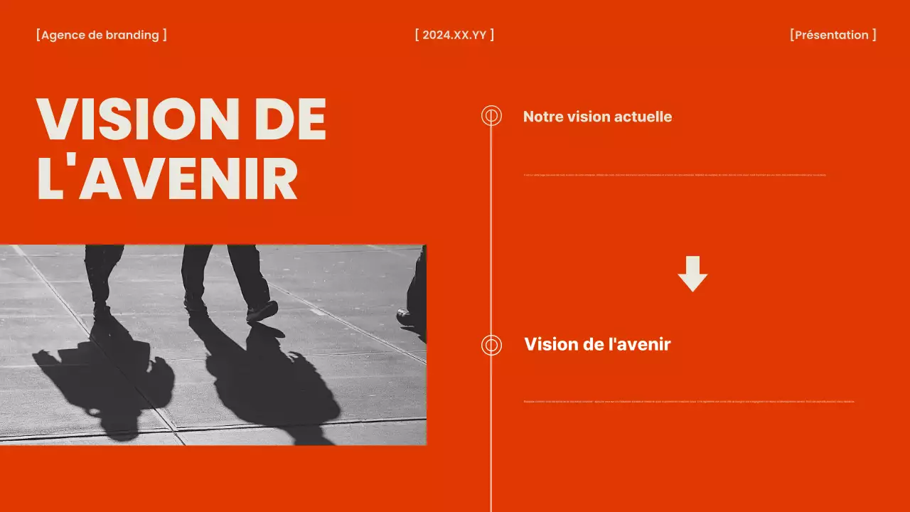 Un briefing d'agence de marque orange et chic