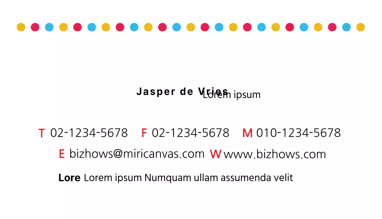 Regenboogkleurige visitekaartjes