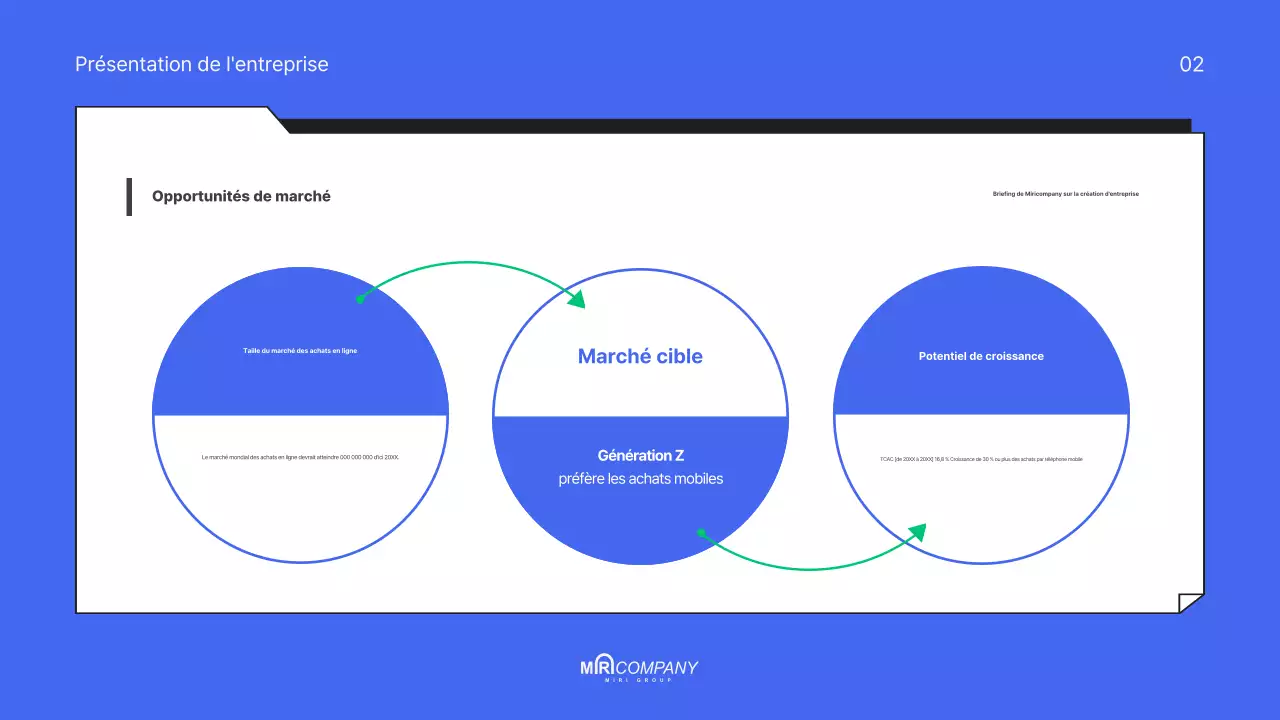 Un pitch deck moderne et bleu pour votre startup