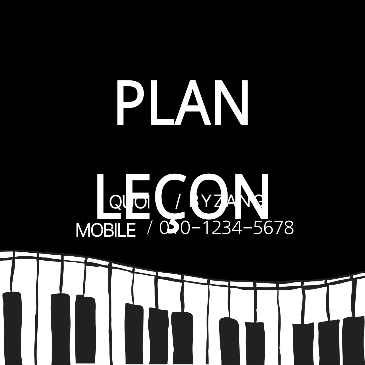 PLAN DE LA LEÇON