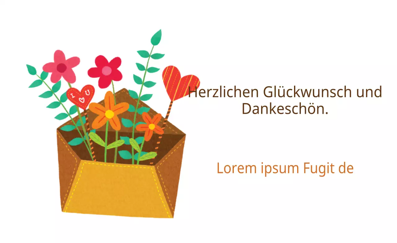 Formulierung der Glückwünsche