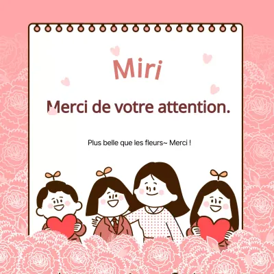 Thème des notes de remerciement pour la journée des enseignants en rose et marron thème des notes illustrées mignonnes