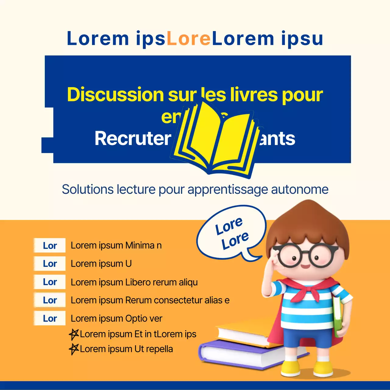 Inscription aux discussions sur les livres en beige et orange chauds