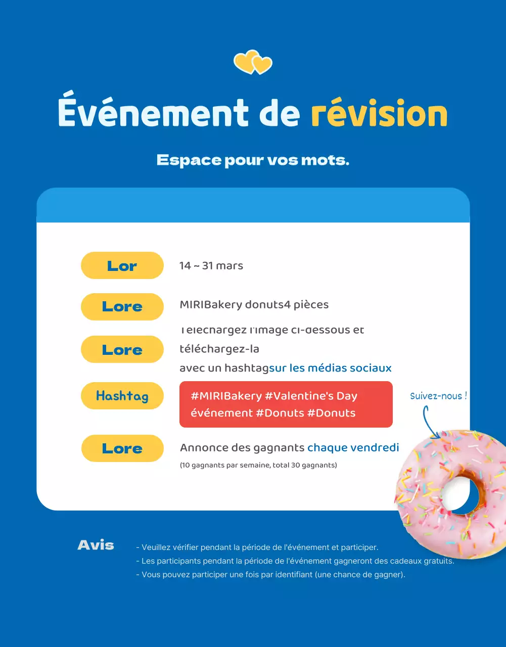 Vendre des beignets avec un joli concept bleu