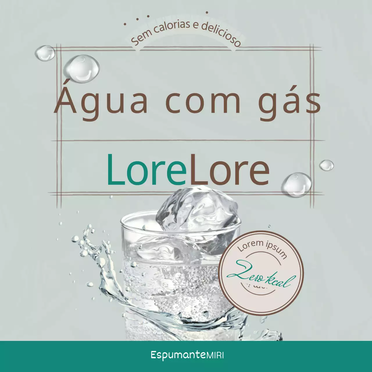 Como utilizar água com gás com um tema turquesa calmante