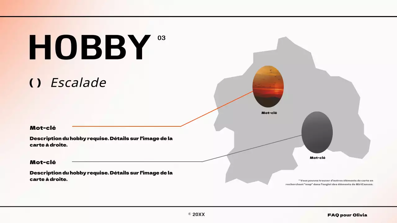 Infographie sur le concept de gradient simple en orange et blanc À propos de nous