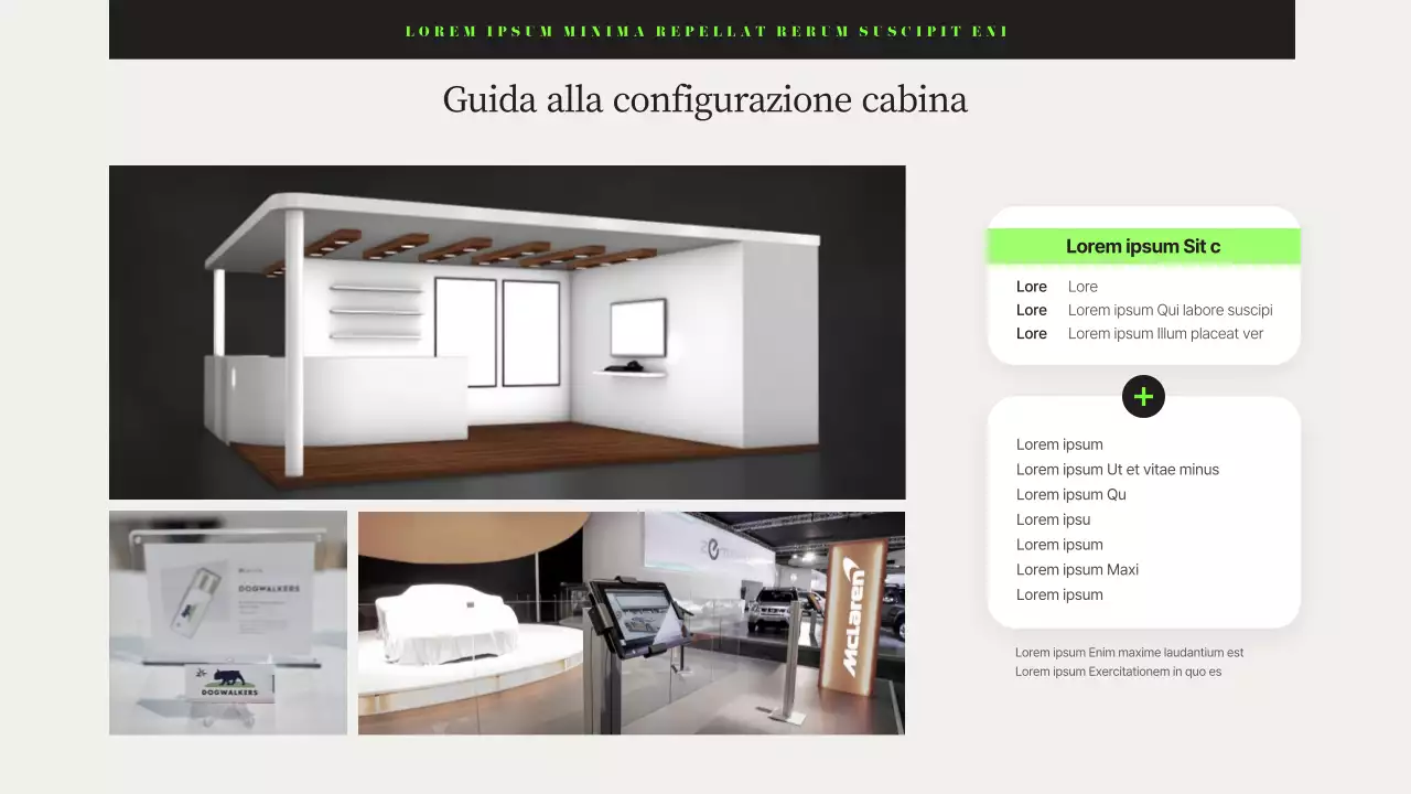 Proposta aziendale di fiera alimentare moderna in nero e chartreuse