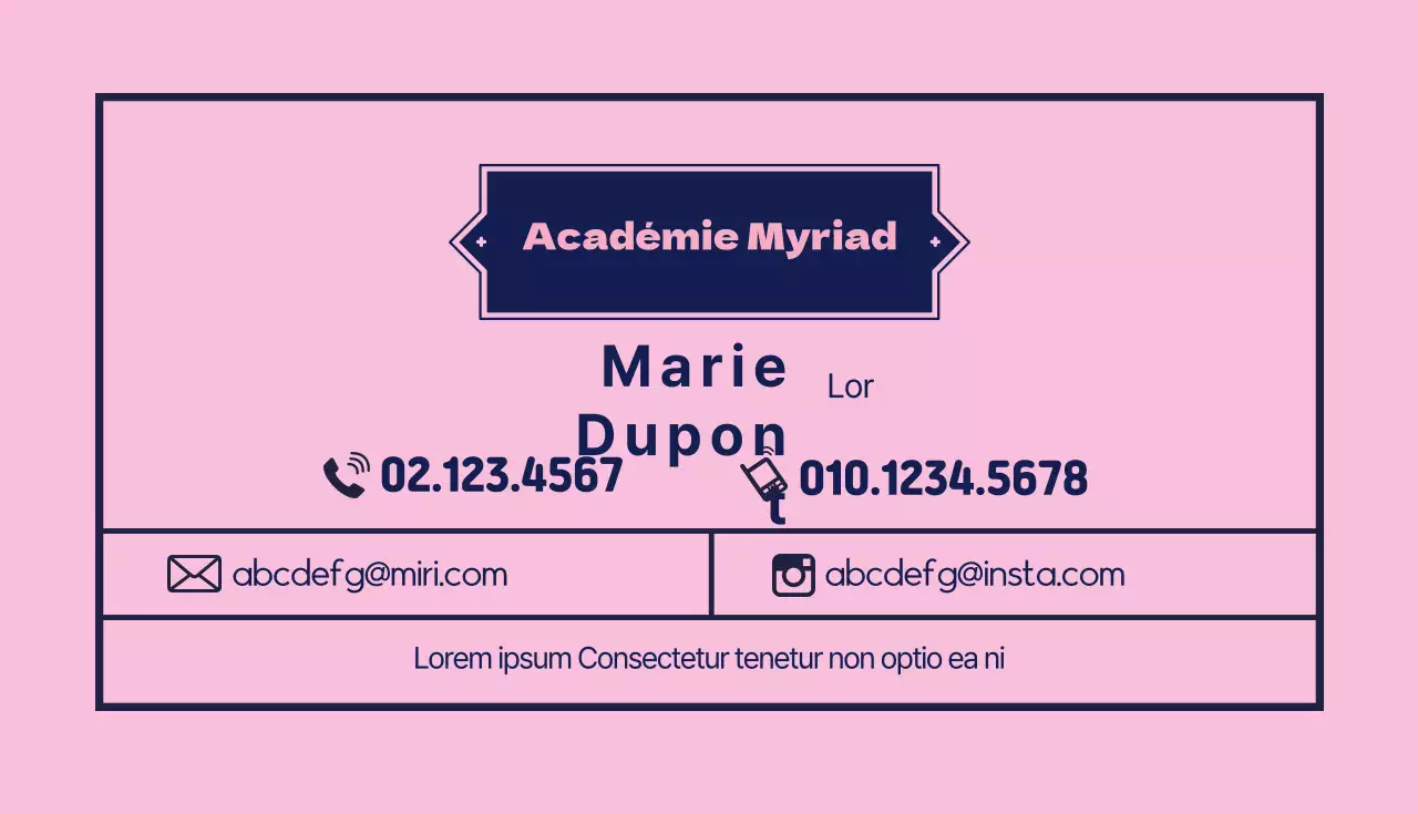 Cartes de visite des écoles de langues