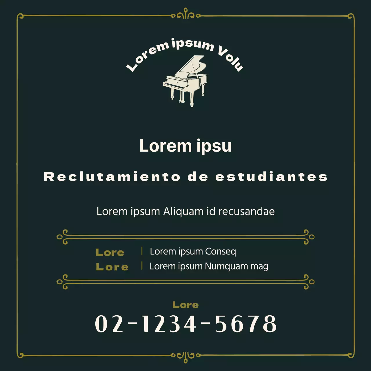 Contratación de alumnos para la Escuela de Música Verde