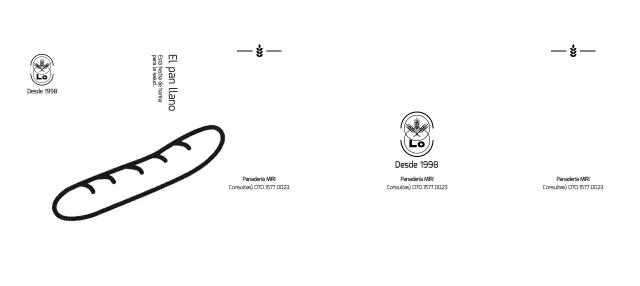 Promocione e informe de su cafetería con una sencilla y simpática ilustración de una baguette.