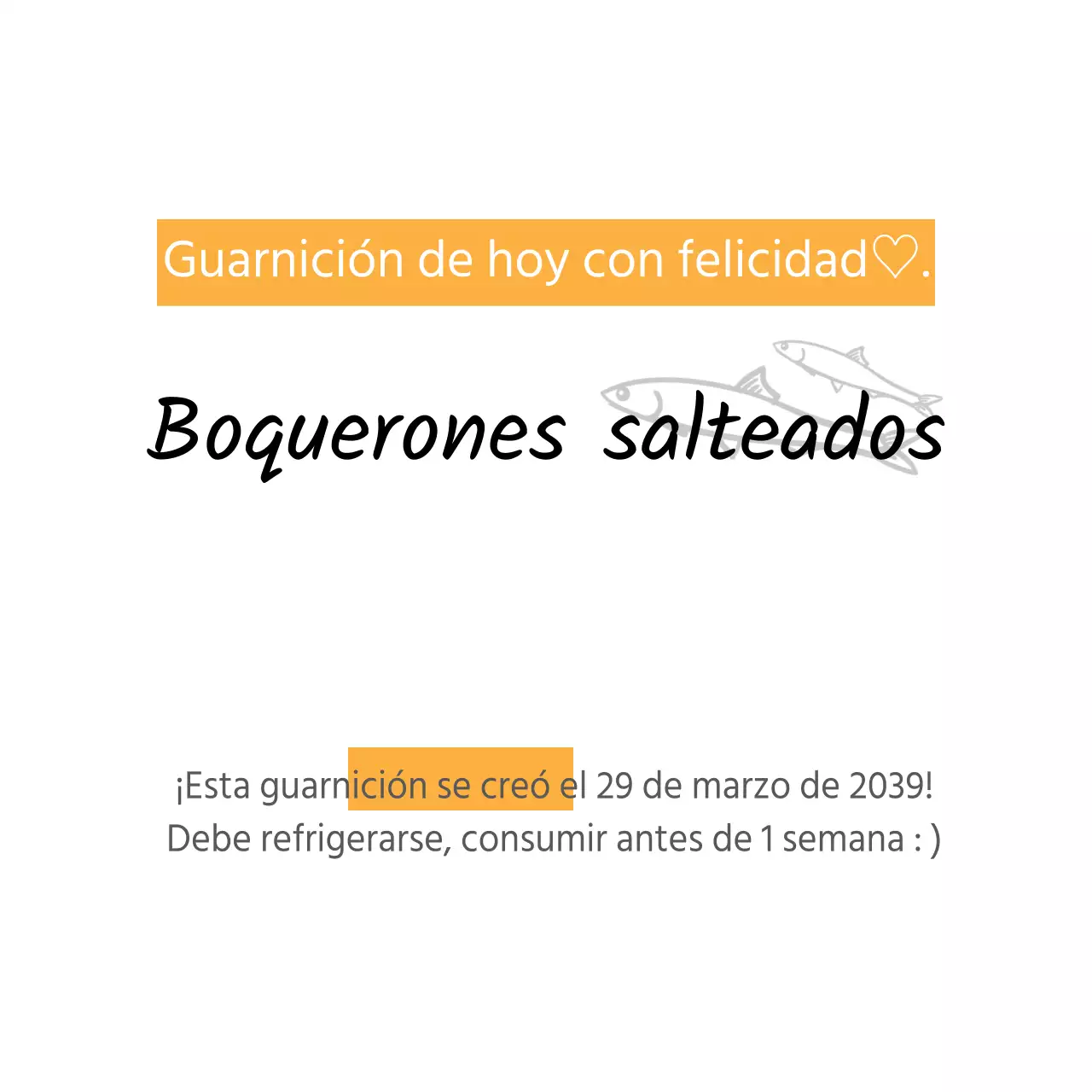 Guarnición del día