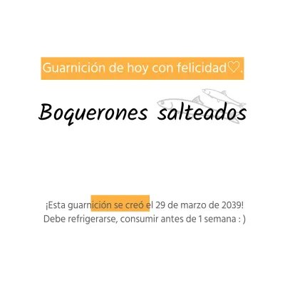 Guarnición del día