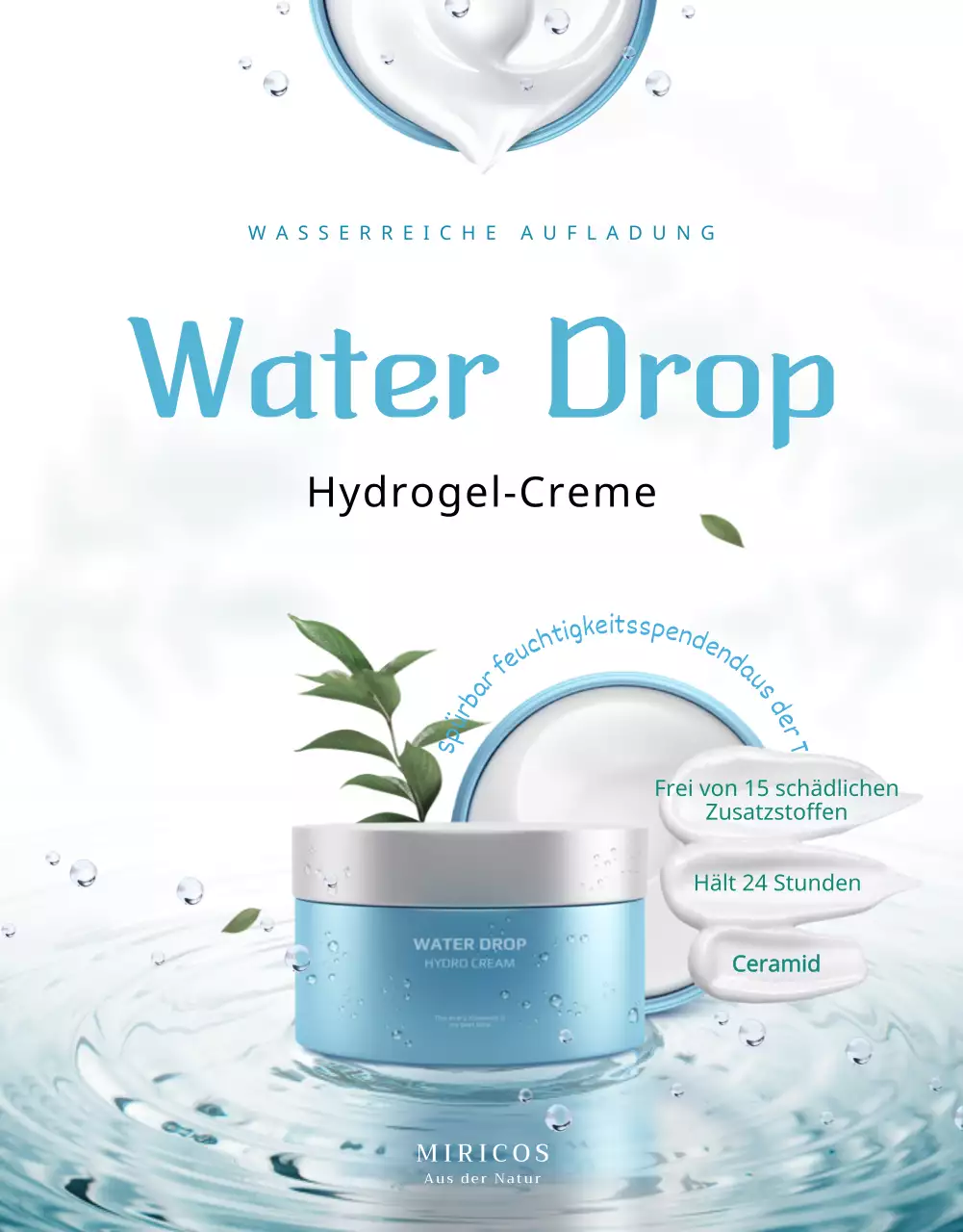 Blautönige vegane Feuchtigkeitscremes Detailseite