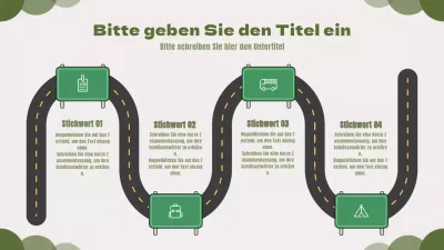 Nette Straße Illustration Konzept Straßenkarte in grün