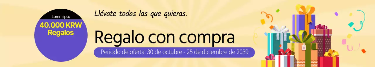 Cheque regalo para la compra de productos