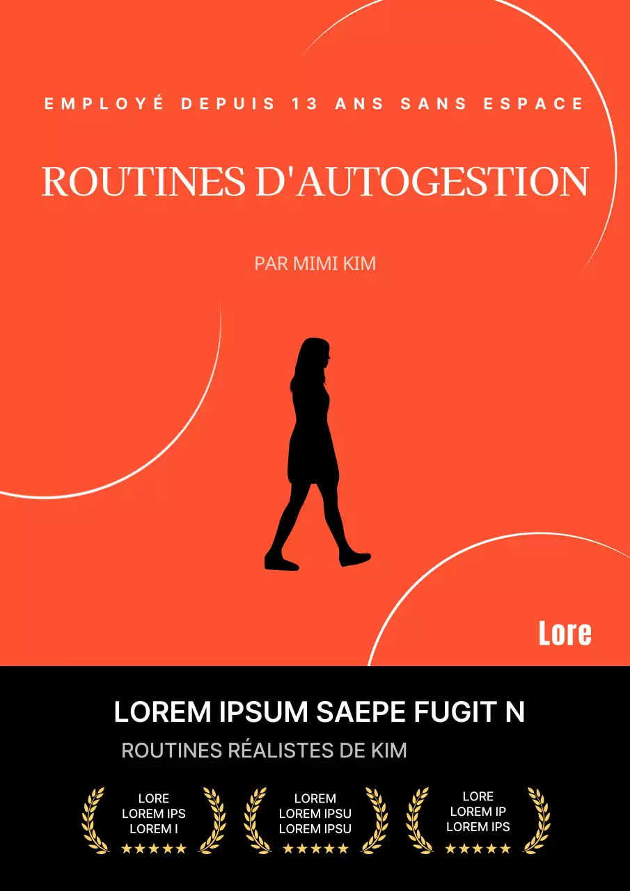 Un livre d'auto-assistance pour les professionnels qui travaillent, avec un thème orange simple