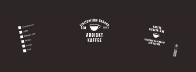 Pappbecher mit Cafe-Getränkekarte in Schwarz